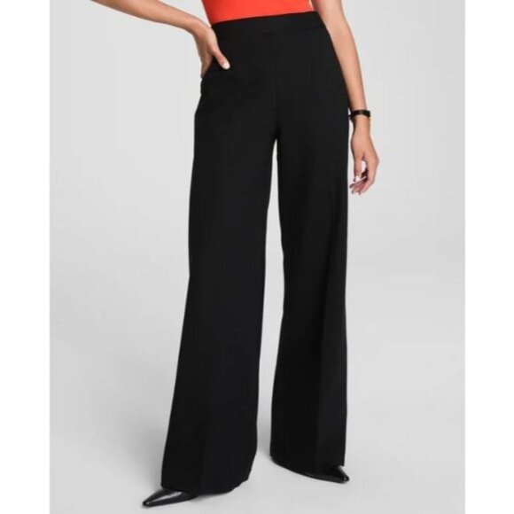 Spanx Supersmooth Perfect Fit Ponte Wide Leg Pants Women 1X Charcoal Gray 20385R - Picture 1 of 15